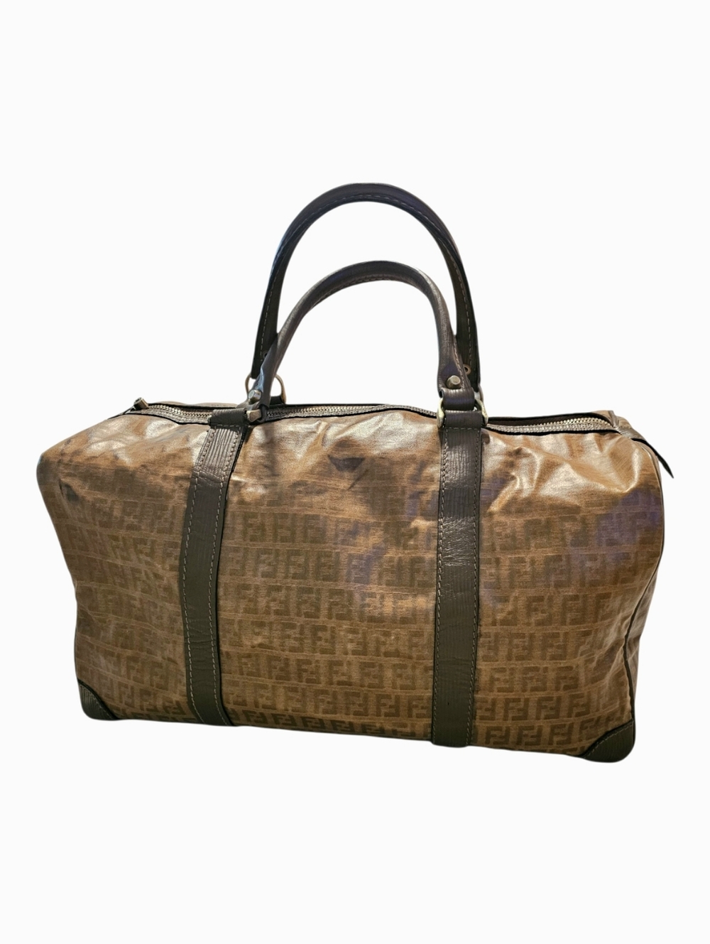 Fendi Duffel *COA Included* Zucca Boston Bag - Picture 3 of 16